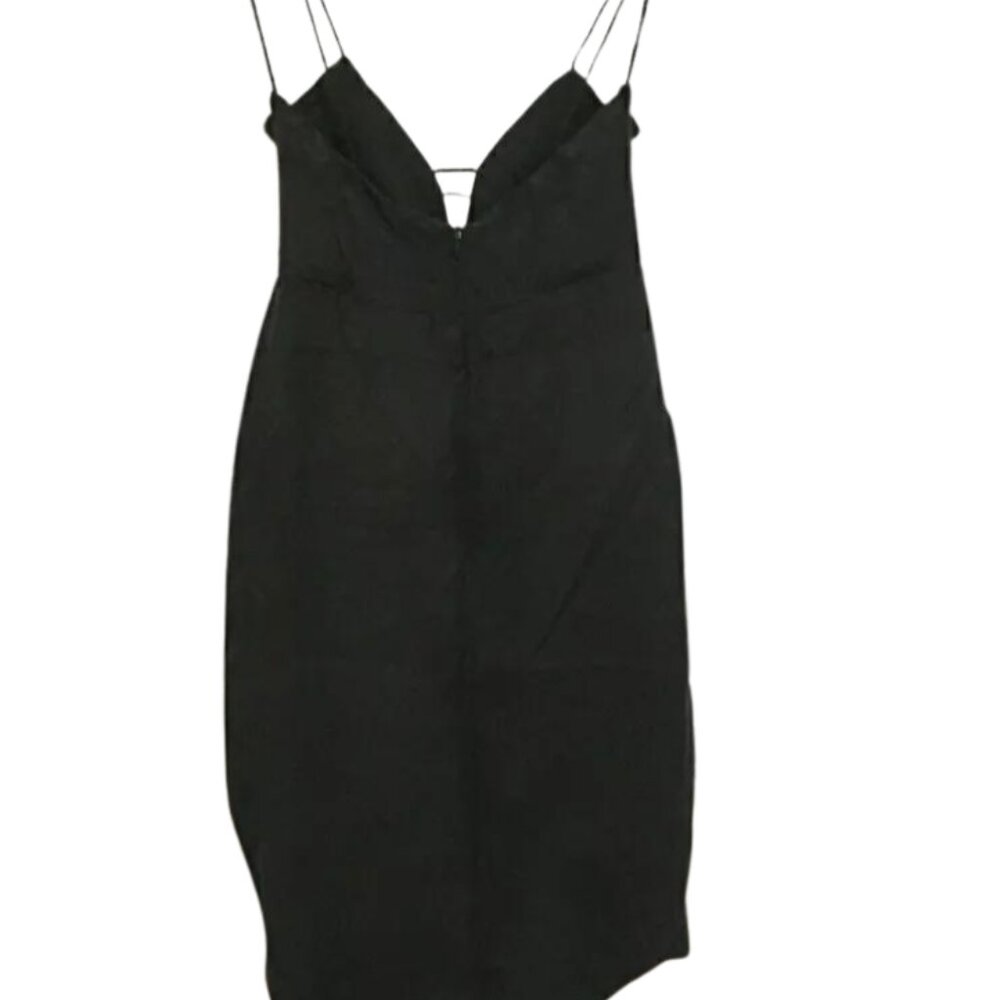 Elliatt Black Asymmetrical Midi Dress with Spaghetti Straps - Picture 2 of 7
